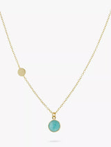 John Lewis Auree Salina Amazonite Pendant Necklace, Gold, 16-18 inch- Buy online at McGrocer