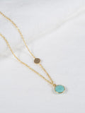 Auree Salina amazonite gold pendant necklace, UK version