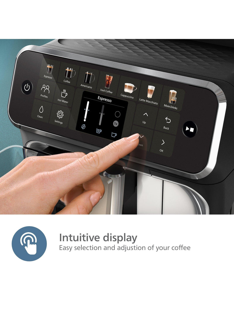 Philips Series 4400 EP4446/70 coffee machine, black, imported from the UK