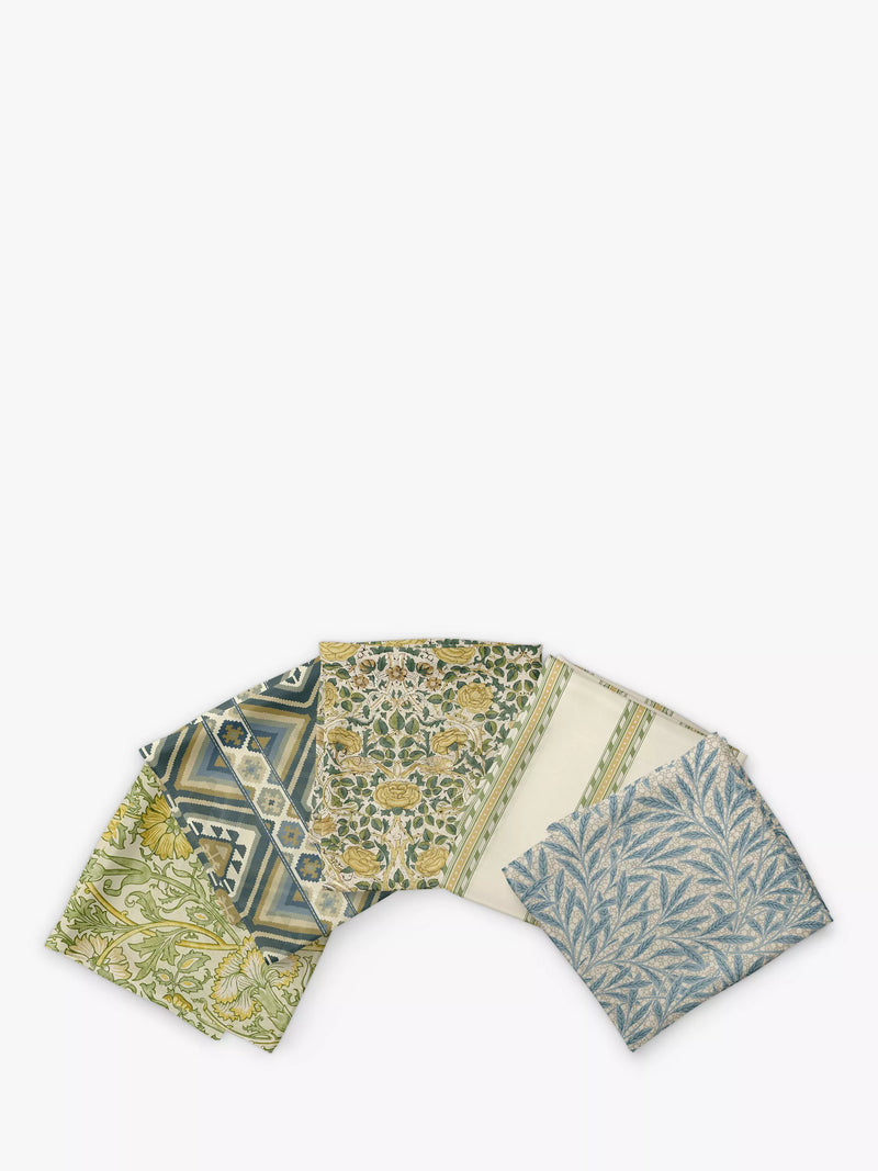 Morris & Co Kilim Dots fat quarter fabric pack, imported from the UK
