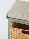 John Lewis wooden shoe bench with storage sage, imported from the UK