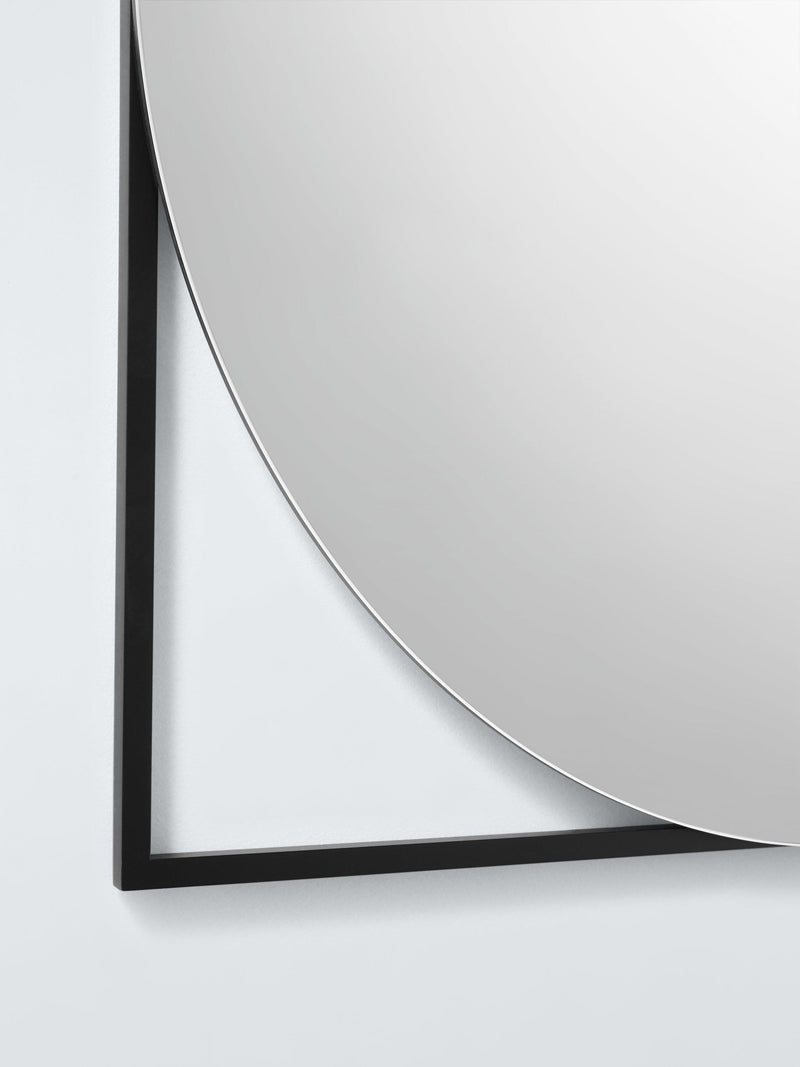 John Lewis black square frame bathroom mirror 60cm, imported from the UK