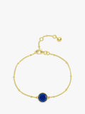 Auree personalised birthstone gold vermeil beaded chain bracelet - British product