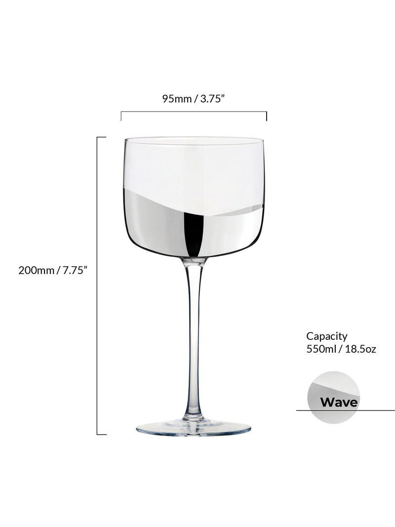 Anton Studio Designs Wave Gin Glasses Set Of 2 550ml - British product