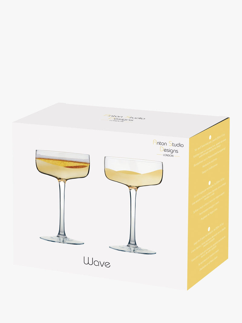 Anton Studio Designs Wave Coupe Cocktail Glass 250ml - British product