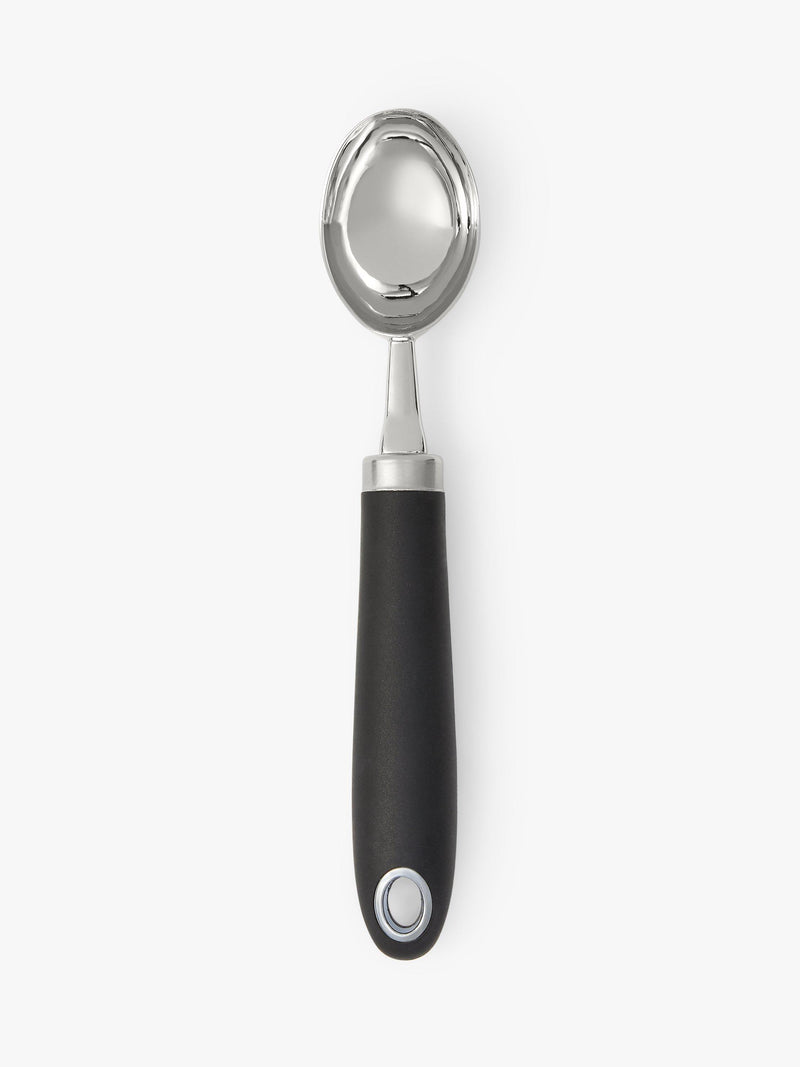 John Lewis stainless steel ice cream scoop with soft grip handle, UK version