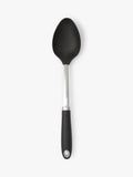 John Lewis solid spoon with soft-grip handle and nylon head in silver and black, UK version