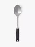 John Lewis soft grip stainless steel solid spoon Silver/Black, UK version