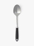 John Lewis soft grip stainless steel solid spoon Silver/Black, UK version