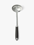 John Lewis soft grip handle stainless steel ladle in silver and black, UK version