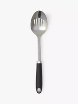 John Lewis John Lewis Soft Grip Stainless Steel Slotted Spoon, Silver/Black- Buy online at McGrocer