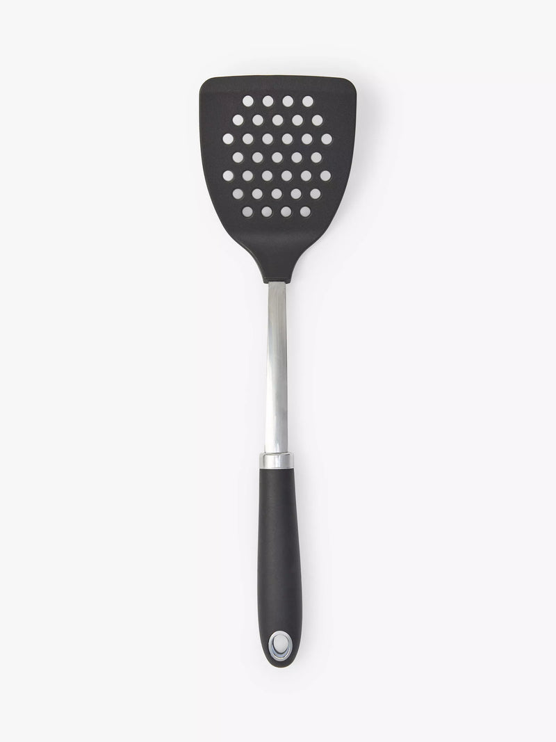 John Lewis Nylon Slotted Turner Silver Black, UK version