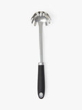 John Lewis soft grip handle stainless steel spaghetti spoon in silver and black, UK version