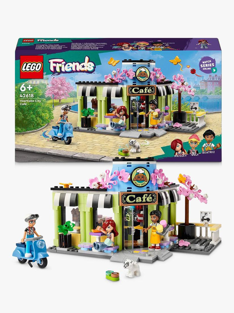 Café-Themed Building Set with Character Figures and Kitchen Accessories