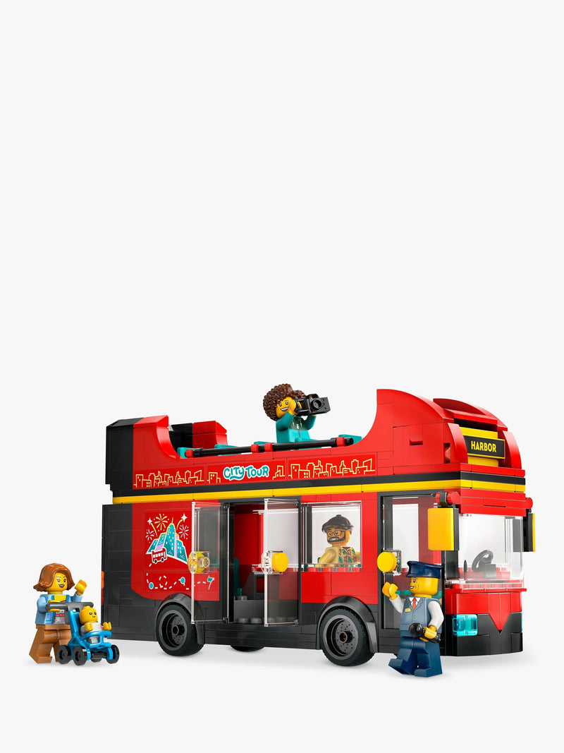 LEGO City Red Double-Decker Sightseeing Bus toy set 384 pieces (British brand)
