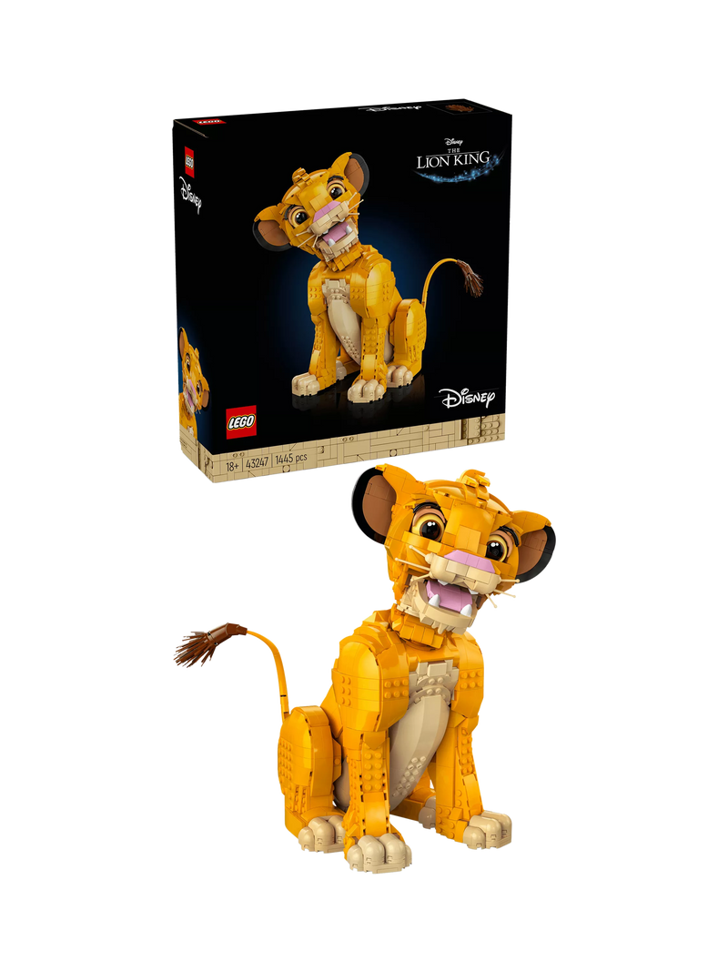 LEGO adult building set with movable lion cub figure, UK version