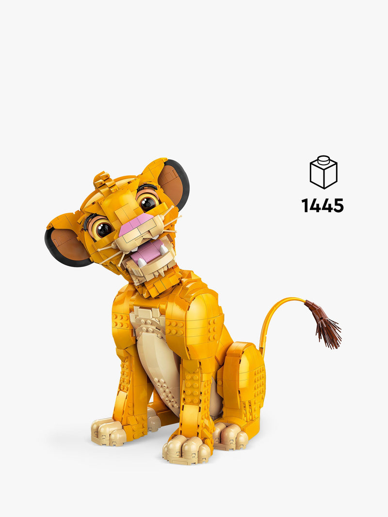 LEGO adult building set with movable lion cub figure, UK version