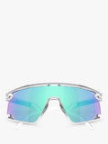 Oakley OO9280 wrap sunglasses clear frame mirrored lenses (British brand)