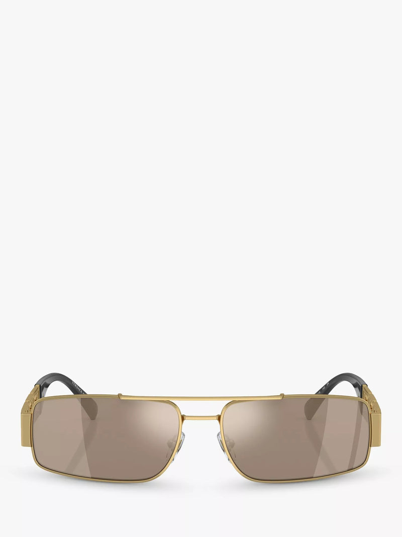 Versace men's rectangular sunglasses gold 60mm, UK version