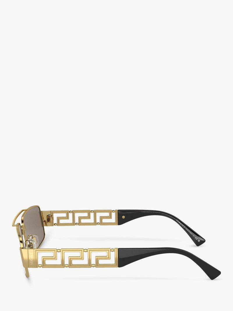 Versace men's rectangular sunglasses gold 60mm, UK version