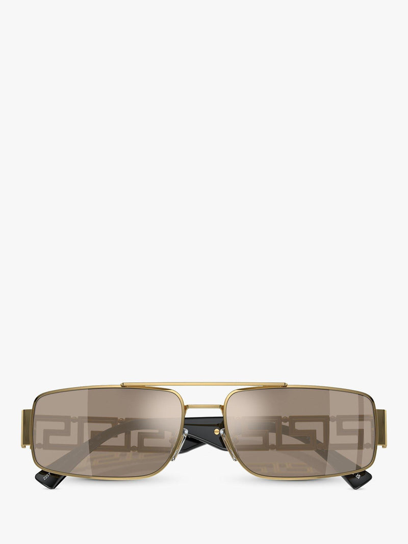 Versace men's rectangular sunglasses gold 60mm, UK version