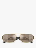 Versace men's rectangular sunglasses gold 60mm, UK version