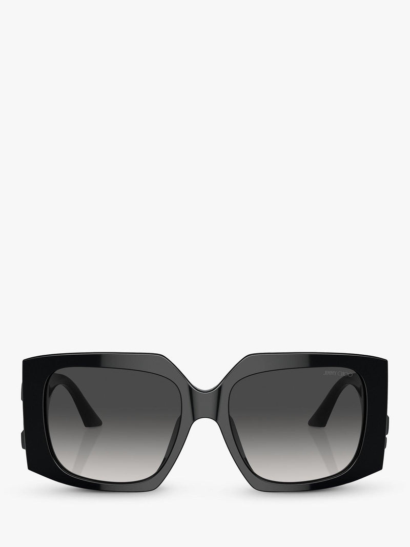 Jimmy Choo black square gradient sunglasses, imported from the UK