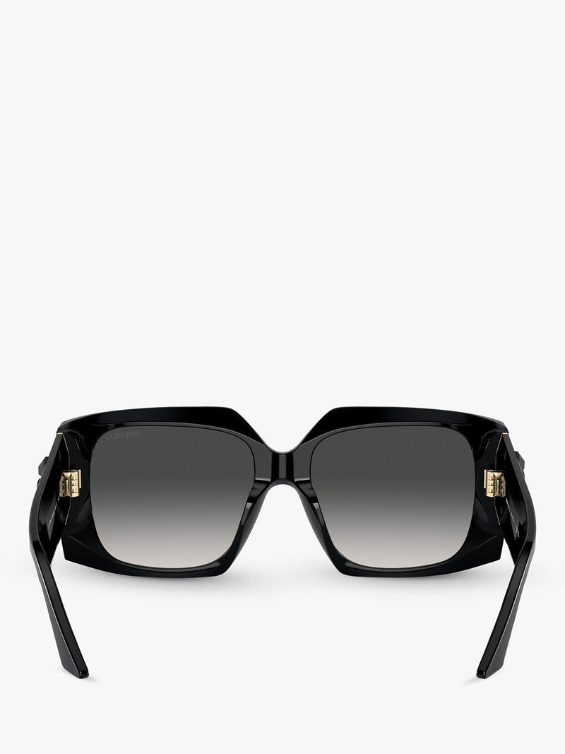 Jimmy Choo black square gradient sunglasses, imported from the UK