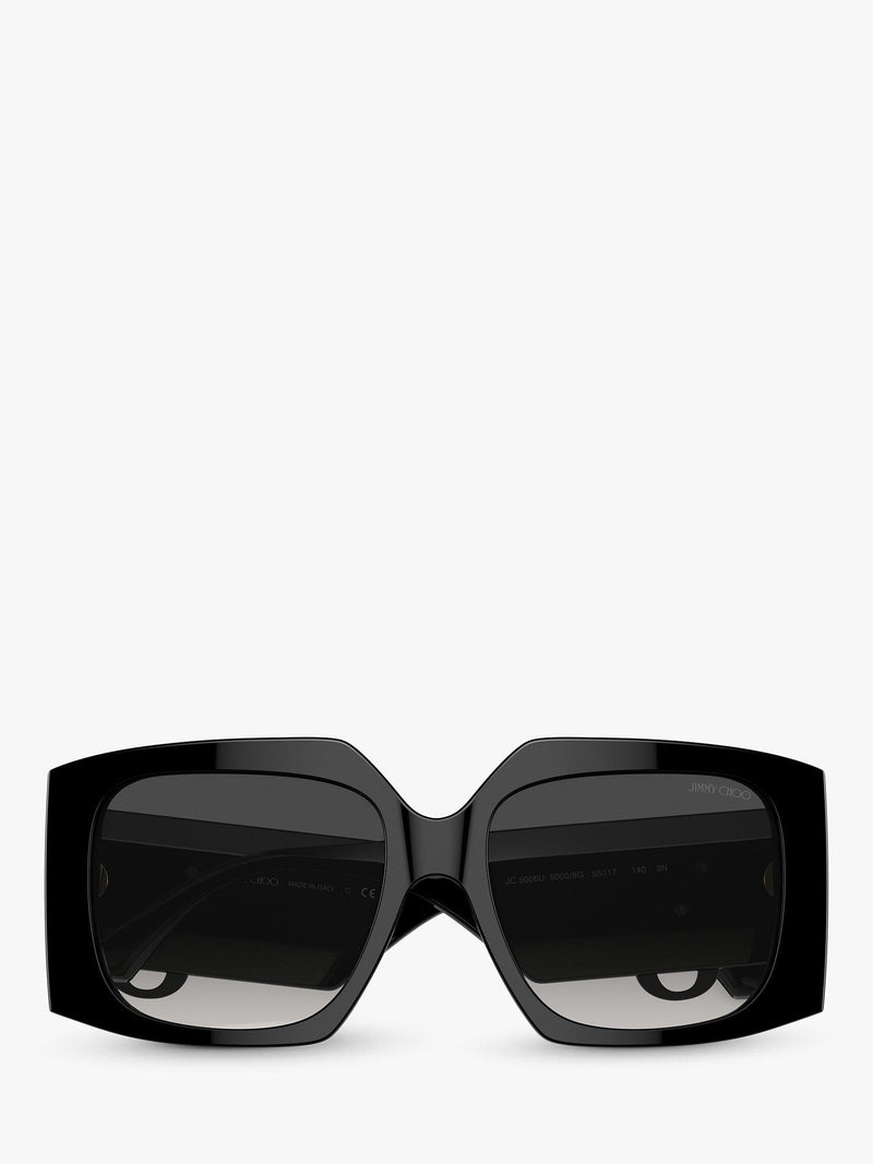 Jimmy Choo black square gradient sunglasses, imported from the UK