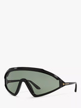 John Lewis TOM FORD Lorna Wrap Sunglasses Black/Grey- Buy online at McGrocer