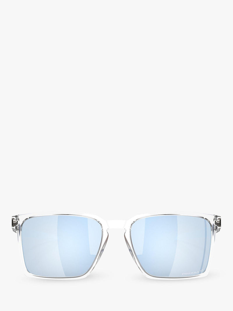 Oakley OO9483 polarised rectangular sunglasses clear frame (British brand)