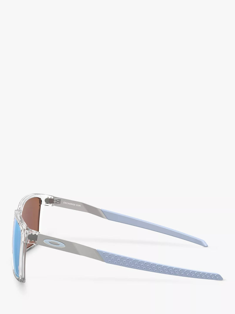 Oakley OO9483 polarised rectangular sunglasses clear frame (British brand)