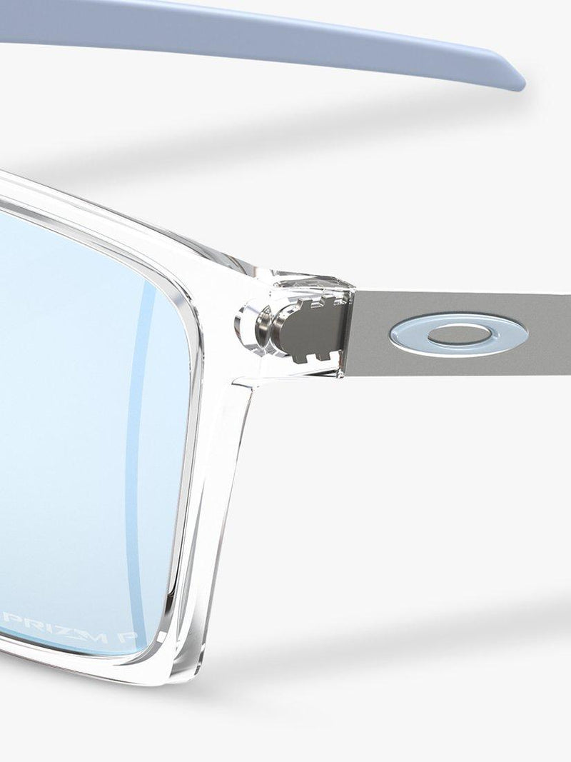 Oakley OO9483 polarised rectangular sunglasses clear frame (British brand)