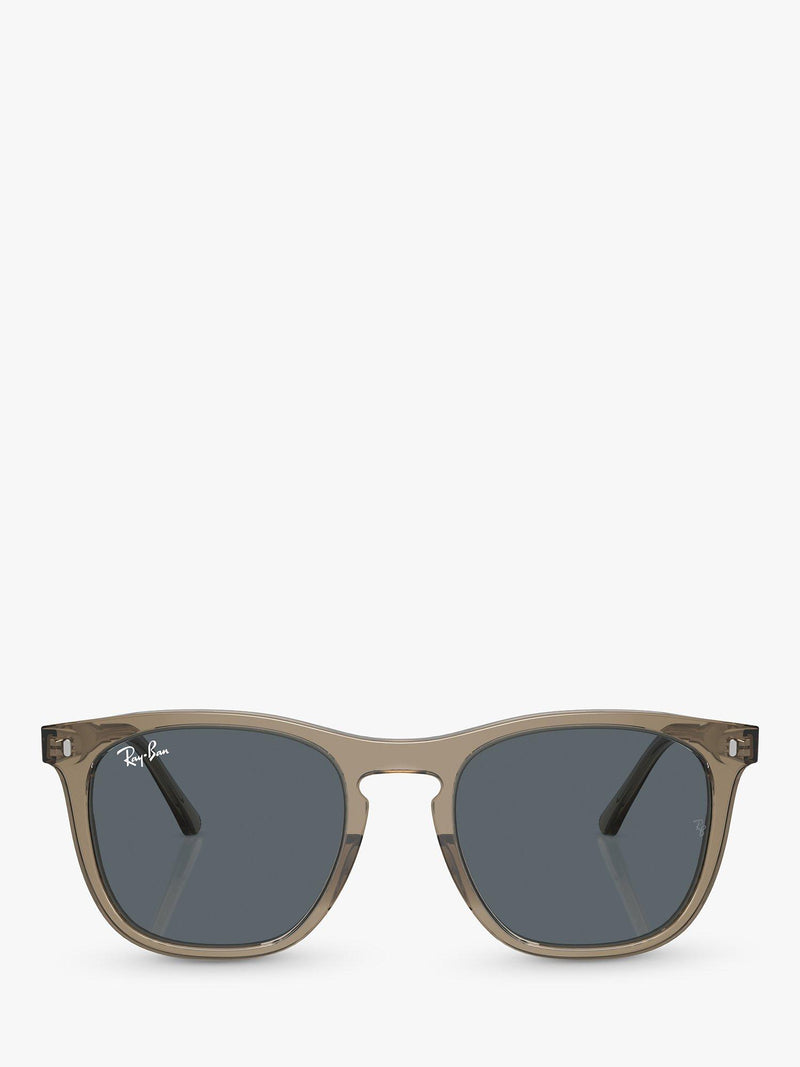 Ray-Ban RB2210 men's rectangular sunglasses transparent brown (British brand)