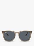 Ray-Ban RB2210 men's rectangular sunglasses transparent brown (British brand)