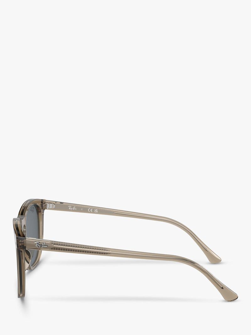 Ray-Ban RB2210 men's rectangular sunglasses transparent brown (British brand)