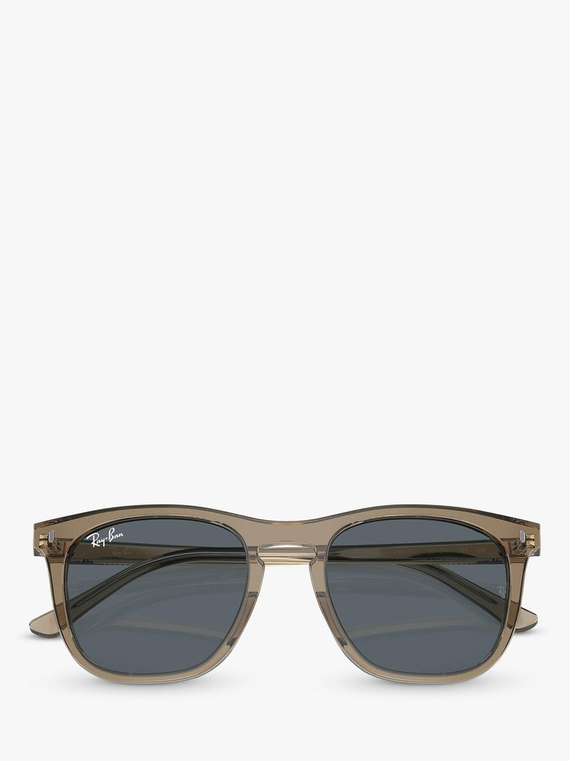 Ray-Ban RB2210 men's rectangular sunglasses transparent brown (British brand)