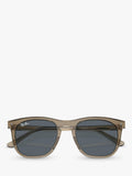 Ray-Ban RB2210 men's rectangular sunglasses transparent brown (British brand)