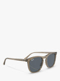 Ray-Ban RB2210 men's rectangular sunglasses transparent brown (British brand)
