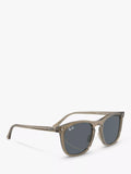 Ray-Ban RB2210 men's rectangular sunglasses transparent brown (British brand)