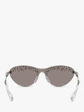 Swarovski wrap sunglasses with gradient mirrored lenses, imported from the UK