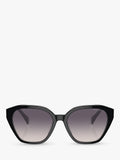 Ralph Lauren round sunglasses in black with gradient lenses, UK version