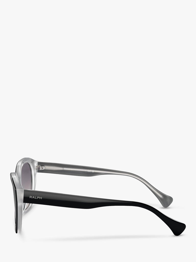 Ralph Lauren round sunglasses in black with gradient lenses, UK version