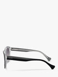Ralph Lauren round sunglasses in black with gradient lenses, UK version