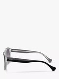 Ralph Lauren round sunglasses in black with gradient lenses, UK version