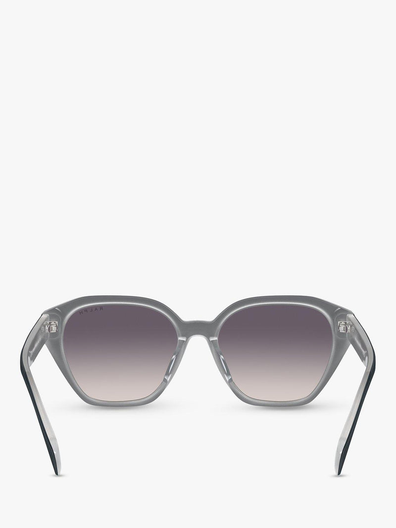 Ralph Lauren round sunglasses in black with gradient lenses, UK version