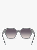 Ralph Lauren round sunglasses in black with gradient lenses, UK version