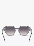 Ralph Lauren round sunglasses in black with gradient lenses, UK version