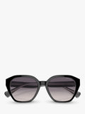 Ralph Lauren round sunglasses in black with gradient lenses, UK version