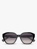 Ralph Lauren round sunglasses in black with gradient lenses, UK version